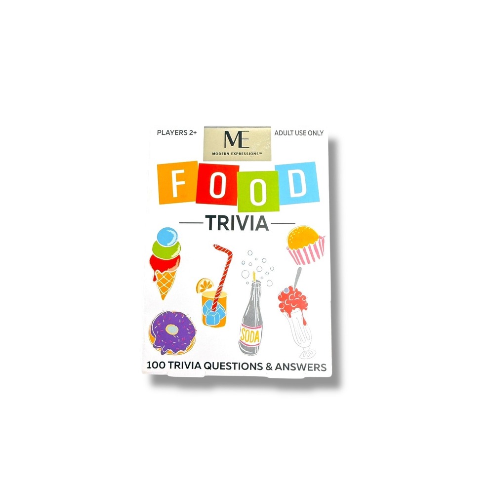 Modern Expressions Food Trivia Game 100 Questions Answers 50 Cards Adult Fun NEW